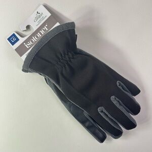 NEW/NWT Men’s SZ Large Isotoner Eco Comfort Smart Dri Black Gloves